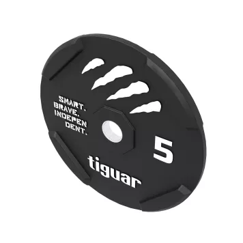 Obciążenie do sztangi 5 kg bumper gumowy tiguar (czarny)