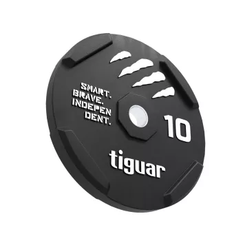 Obciążenie do sztangi 10 kg bumper gumowy tiguar (czarny)