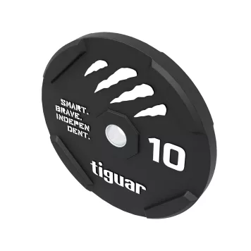 Obciążenie do sztangi 10 kg bumper gumowy tiguar (czarny)