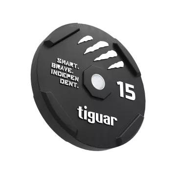 Obciążenie do sztangi 15 kg bumper gumowy tiguar (czarny)