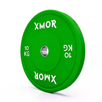 Stojak na obciążenia i gryfy olimpijskie 2.0 + Zestaw obciążeń 150 kg BLACK TRAINING BUMPER 2.0 XMOR