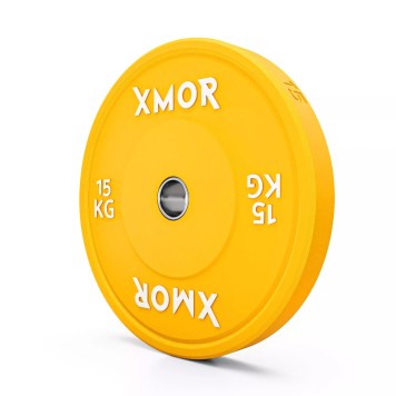 Stojak na obciążenia i gryfy olimpijskie 2.0 + Zestaw obciążeń 100 kg BLACK TRAINING BUMPER 2.0 XMOR
