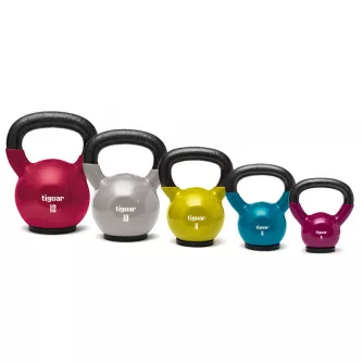 Hantla winylowa kettlebell 4 kg tiguar (śliwka)