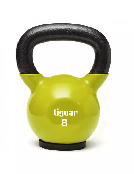 Hantla winylowa kettlebell 8 kg tiguar (oliwka)